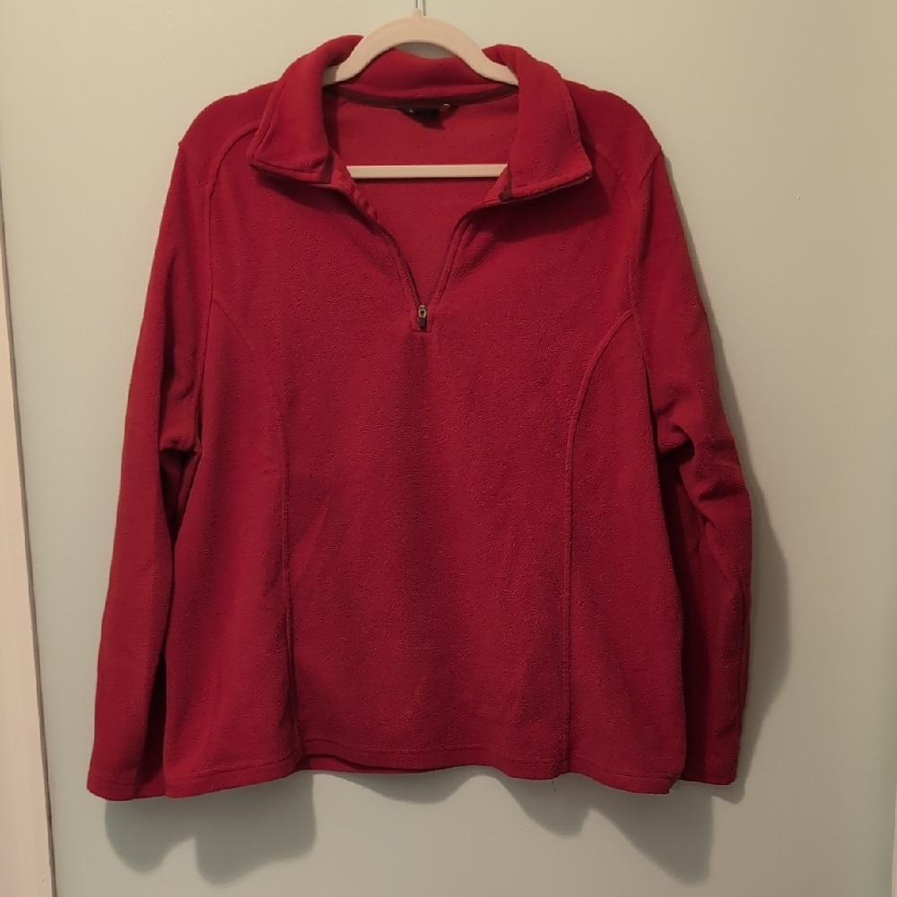 Lands' End Scarlet Fleece Pullover
